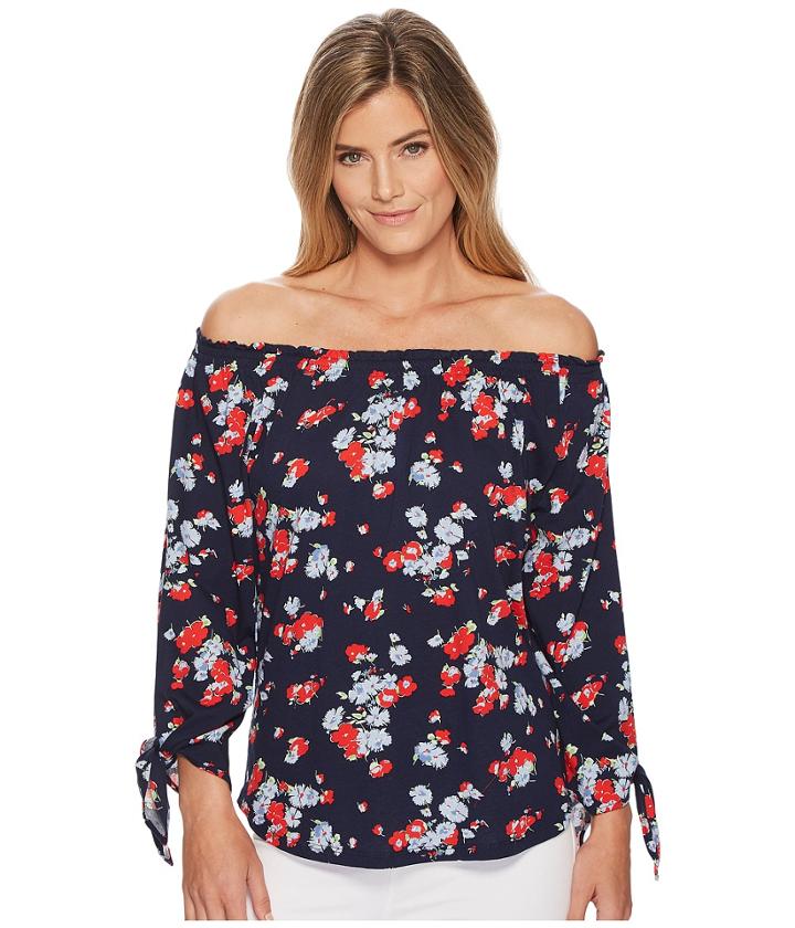 Lauren Ralph Lauren - Floral Jersey Off The Shoulder Top