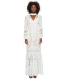 Ml Monique Lhuillier - Long Sleeve Lace Maxi Dress