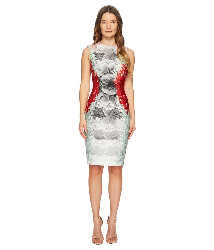Yigal Azrouel - Coral Printed Scuba Dress