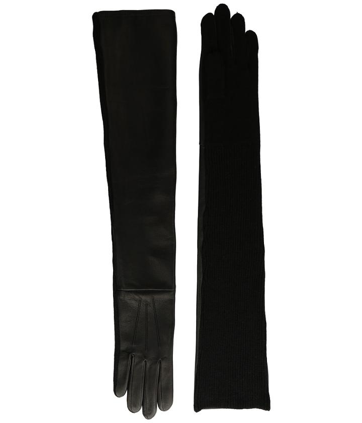 Lauren Ralph Lauren - Leather Knit Opera Gloves