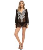Athena - Cabana Solids Tunic W/ Embroidery Cover-up