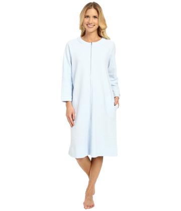 Carole Hochman - Short Waffle Knit Zip Robe