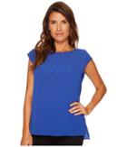 Michael Michael Kors - Embellished Draped Front Tank Top