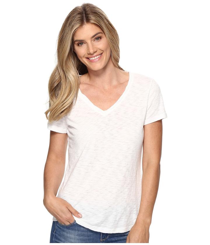 Dylan By True Grit - Gauzy Cotton Twist Neck Short Sleeve Tee