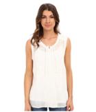 Lucky Brand - Mixed Fabric Top