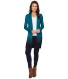 Mod-o-doc - Rayon Spandex Jersey Dip-dye Shirred Back Cardigan