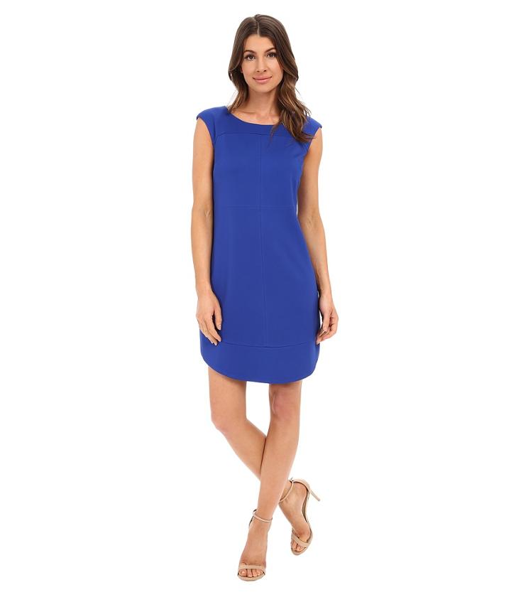 Laundry By Shelli Segal - Cap Sleeve Sheath Dress With Seaming