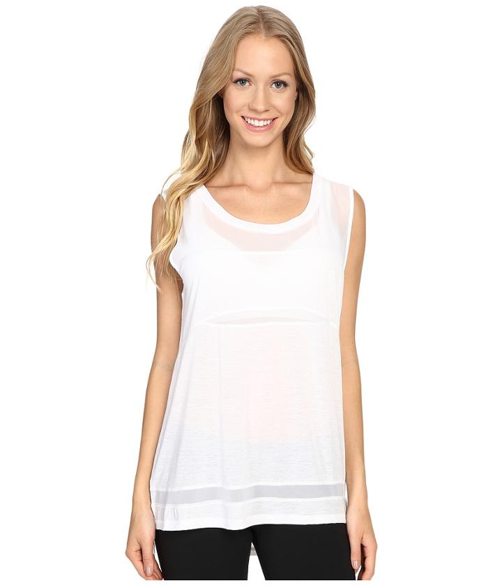 Zobha - Sleeveless Muscle Tee W/ Sheer Panels