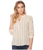 Lucky Brand - Striped Artisan Popover Top