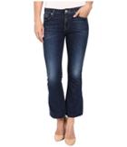 Hudson - Mia Five-pocket Mid-rise Flare Crop With Raw Hem In Battalion