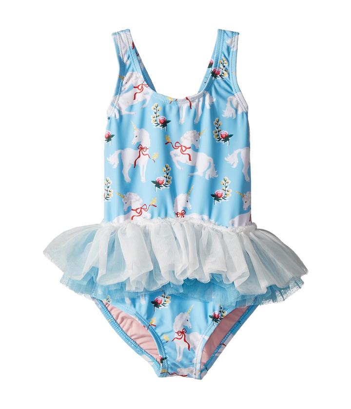 Rock Your Baby - White Unicorns Tulle One-piece