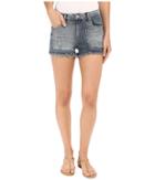 Blank Nyc - Patchwork High Rise Shorts In Rough Patch