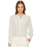 Vince - Double Stripe Shirred Drape Pullover