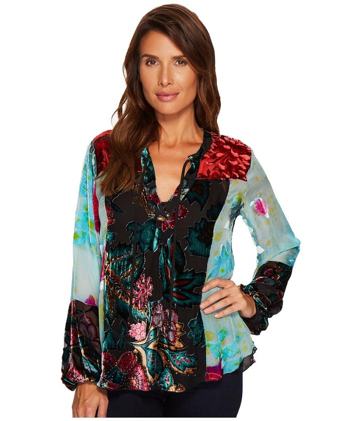 Hale Bob - Masterpiece Theatre Silk Velvet Burnout Top