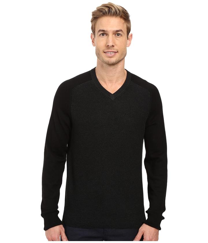 Perry Ellis - Color Block V-neck Sweater