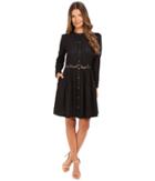 The Kooples - Embroidered Cotton Long Sleeve Dress