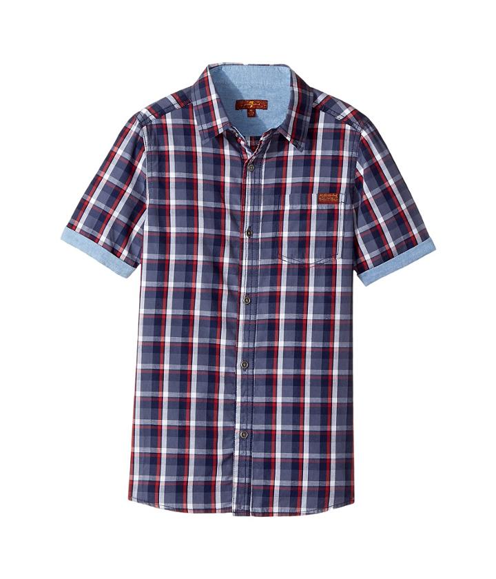 7 For All Mankind Kids - Button Down Short Sleeve Woven