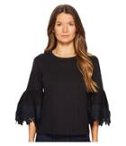 See By Chloe - T-shirt With Lace Trim Bell Sleeves