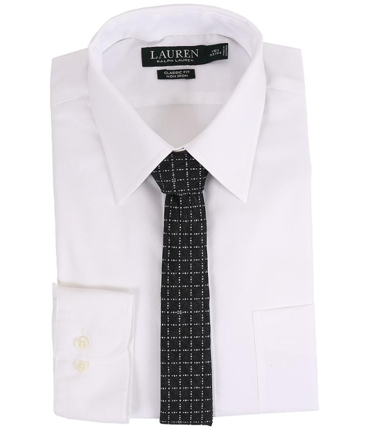 Lauren By Ralph Lauren - Pinpoint Point Collar Classic Button Down Shirt