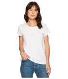 Dylan By True Grit - Luxe Cotton Slub Short Sleeve Crew Tee With Back Detail Seam Stitch