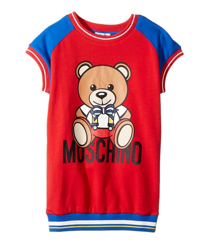 Moschino Kids - Short Sleeve Color Block Graphic Dress