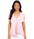 Adrianna Papell - V-neck Asymetric Body With Ruffle