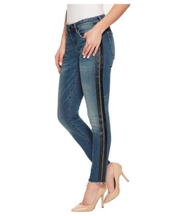 Blank Nyc - Cropped Skinny Classique With Metallic Side Stripes In Glow Away