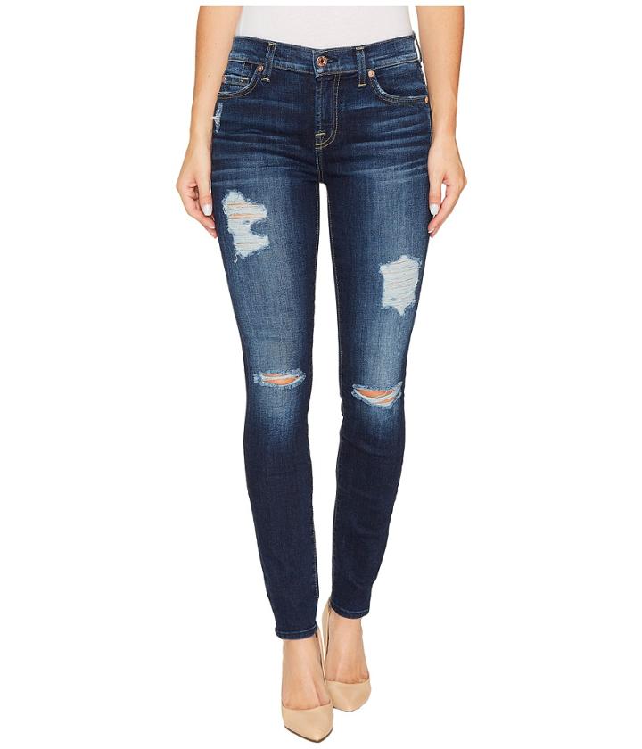 7 For All Mankind - The Ankle Skinny W/ Destroy In Aggressive Madison Ave 2