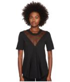 Sportmax - Calerno Short Sleeve Sheer V-neck Front Top