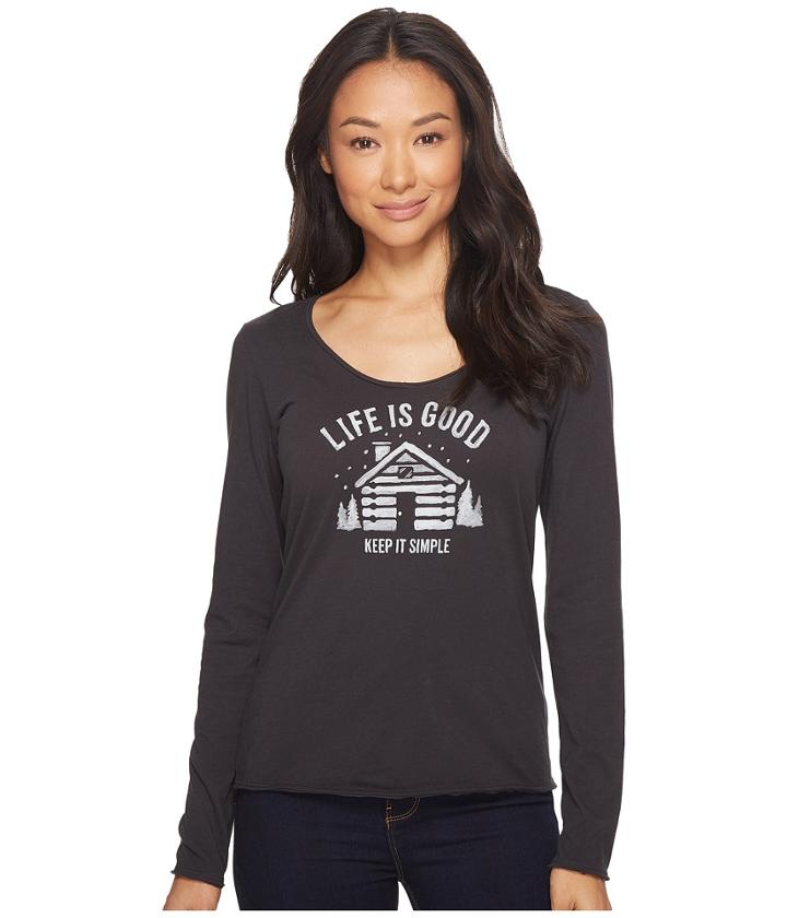 Life Is Good - Simplify Cabin Long Sleeve Smooth Tee