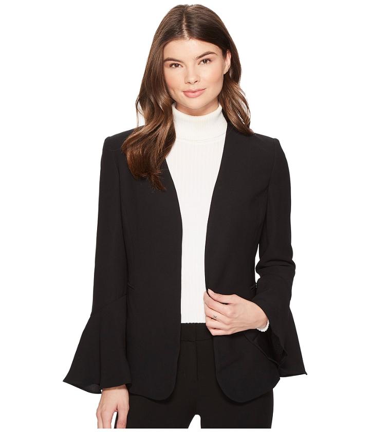 Catherine Catherine Malandrino - Bell Sleeve Curved Neck Blazer
