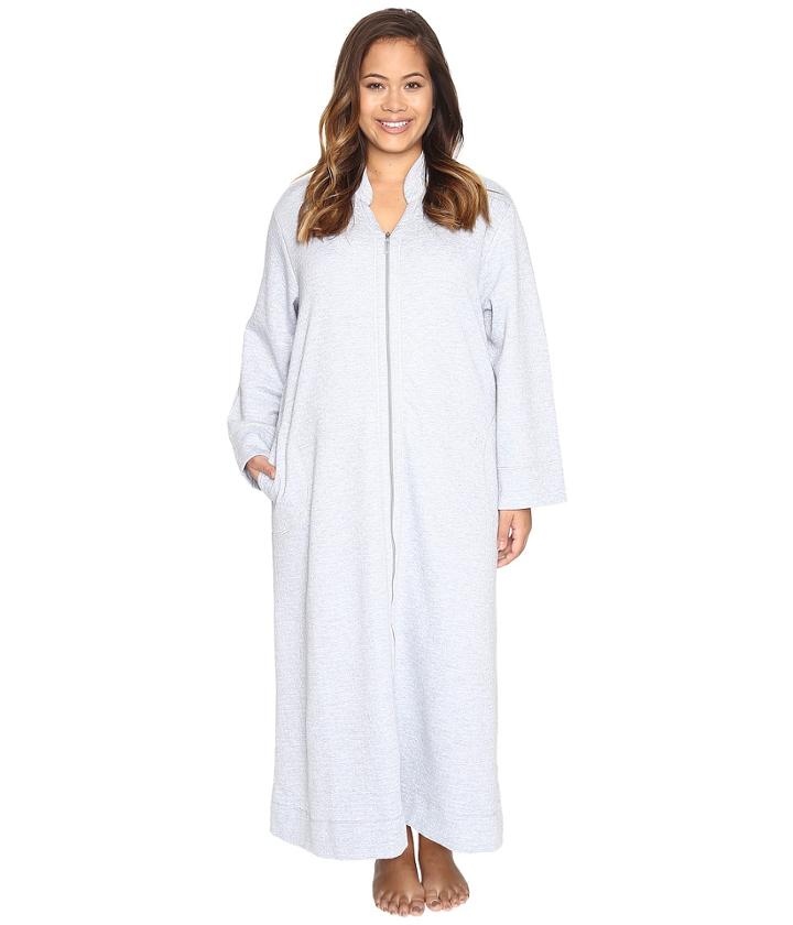 Carole Hochman - Plus Size Quilted Zip Robe