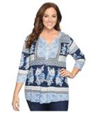 Lucky Brand - Plus Size Printed Knit Top