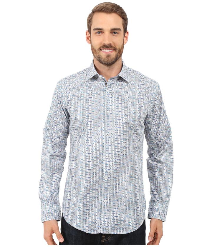 Bugatchi - Lake Como Shaped Fit Long Sleeve Woven Shirt