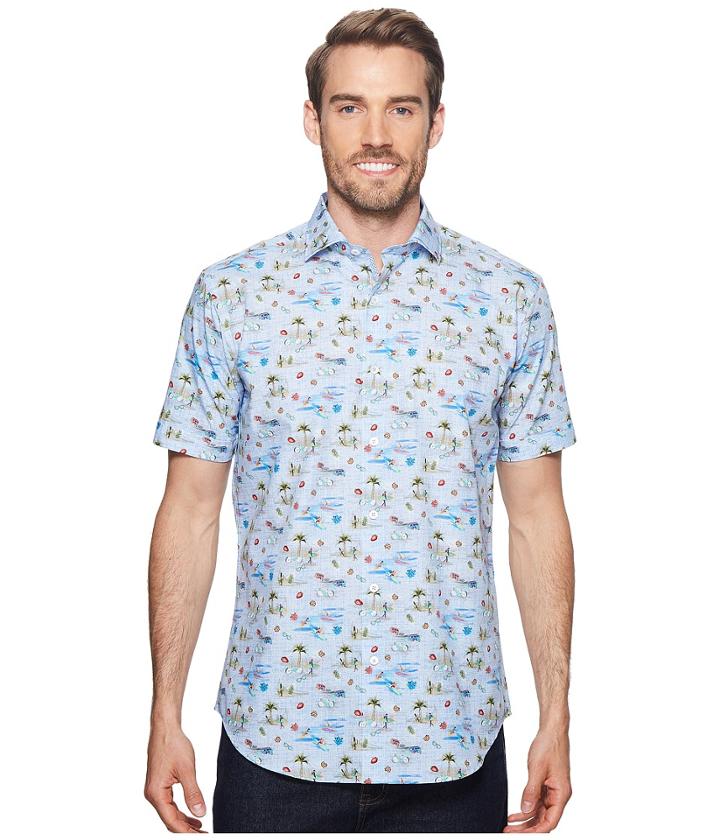 Bugatchi - Shaped Fit Vacation Mode Woven Shirt