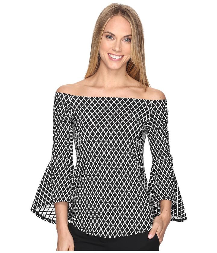 Karen Kane - Diamond Print Bell Sleeve Top