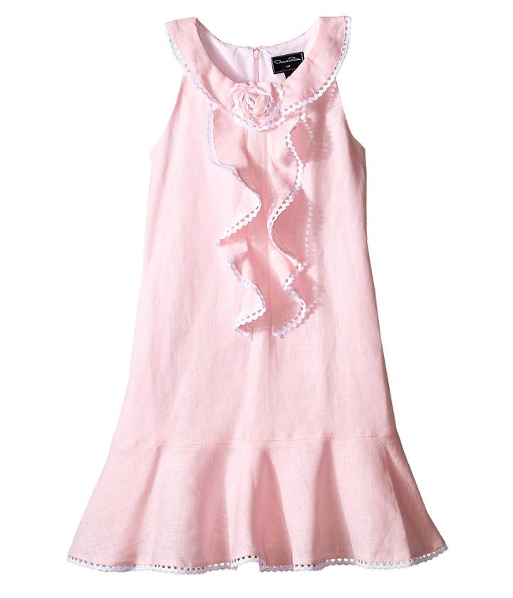 Oscar De La Renta - Linen Sleeveless Dress With Rose