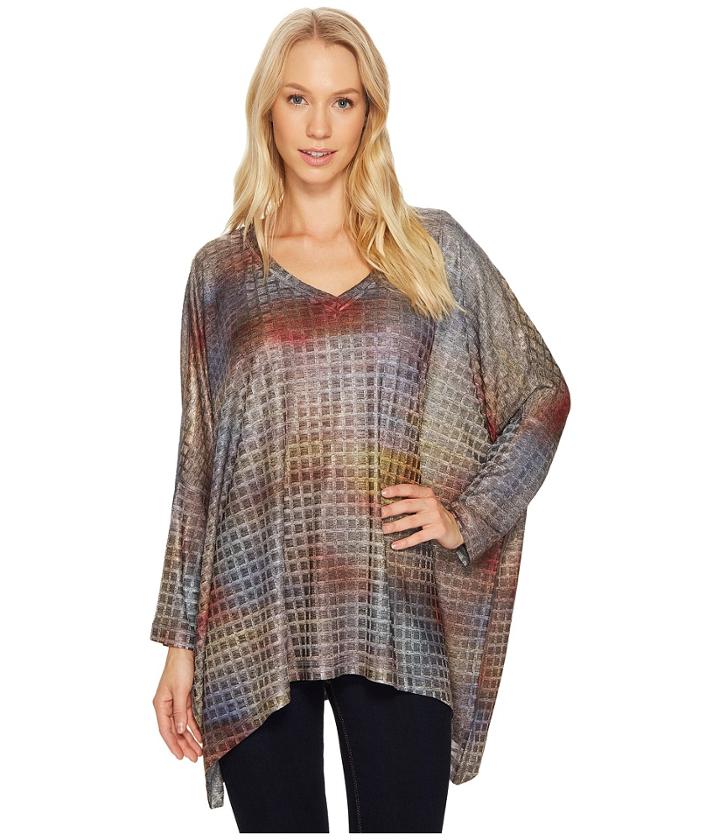 Nally &amp; Millie - Jacquard Print Poncho