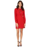 Jill Jill Stuart - Short Keyhole Long Sleeve Crepy Dress