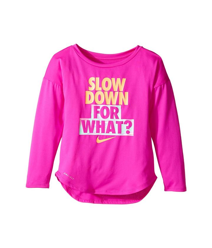 Nike Kids - Slow Down For What Dri-fit Long Sleeve Tee