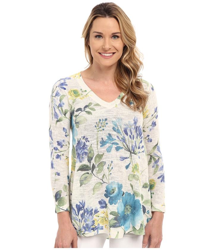 Nally &amp; Millie - Floral V-neck Tunic