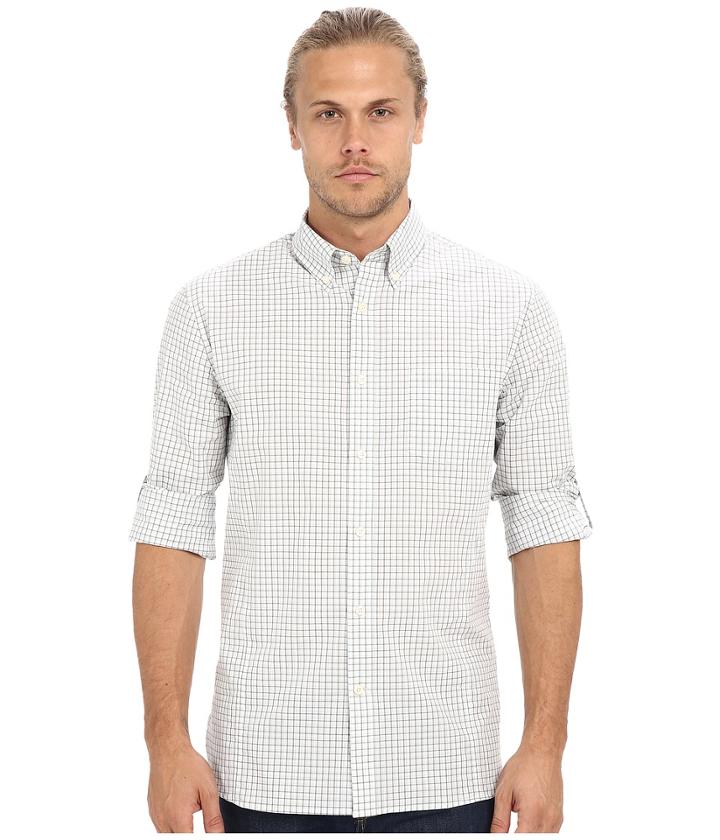 John Varvatos Star U.s.a. - Slim Fit Button Down Collar Sport Shirt With Roll Up Sleeve And Single Chest Pocket W387s1l