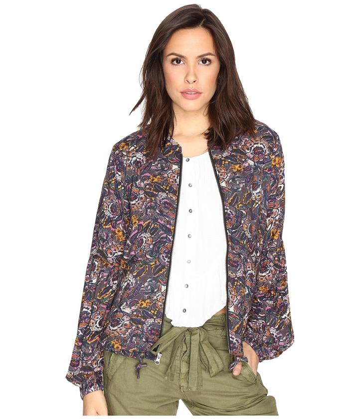 Free People - Soft Printed Baloon Sleeve Jacket