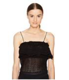 Jonathan Simkhai - Ruffle Crochet Off The Shoulder Crop Top