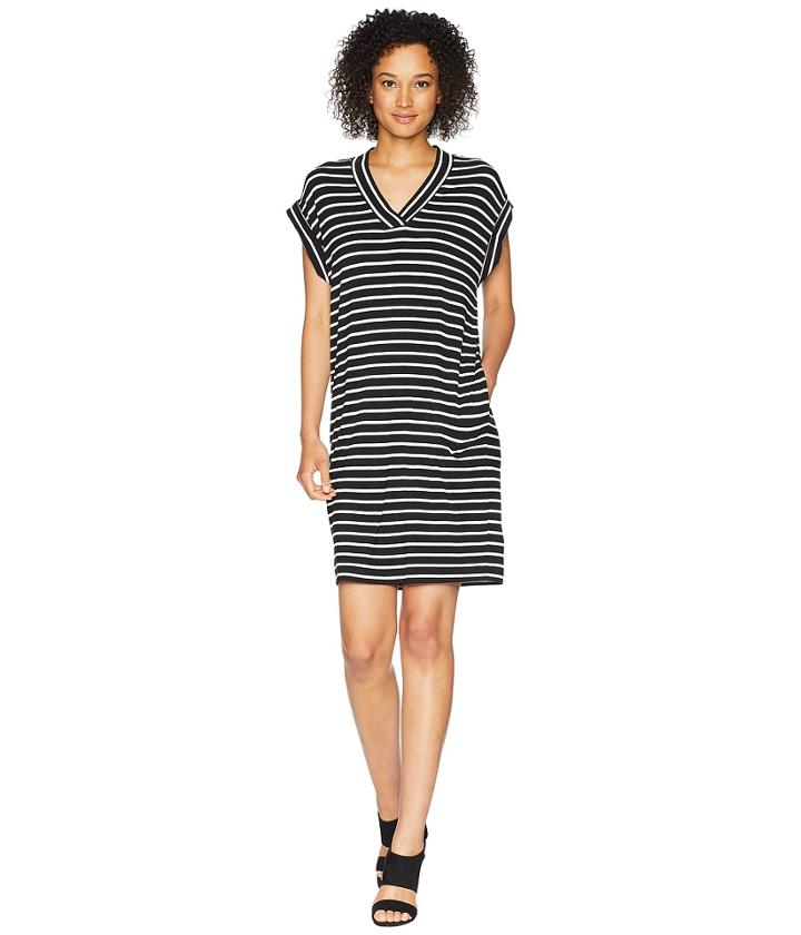 Calvin Klein - V-neck Stripe Dress