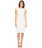 Adrianna Papell - Knit Crepe Buttoned Sheath