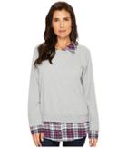 Mod-o-doc - Sweatshirt With Plaid Contrast