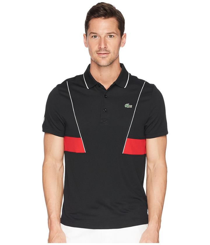 Lacoste - Short Sleeve Pique Ultra Dry W/ Contrast Broken Yoke Piping