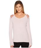 Ivanka Trump - Long Sleeve Knit Sheer Shoulder Tee