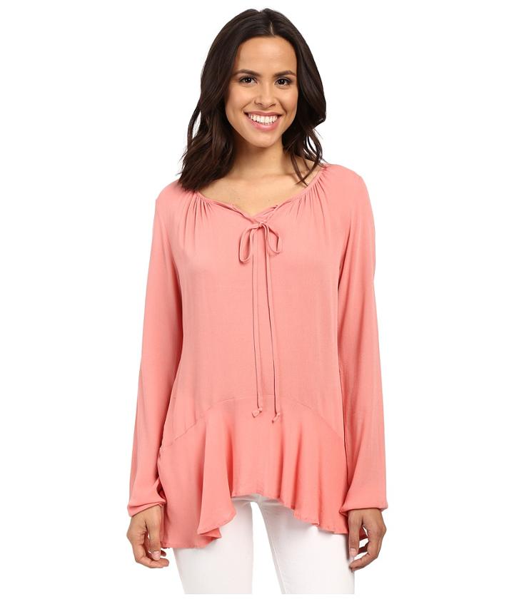 B Collection By Bobeau - Poppy Ruffle Hemline Blouse